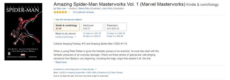 Illustration for article titled Today's Amazon Kindle Deals Include 3 Spider-man Collections (US)